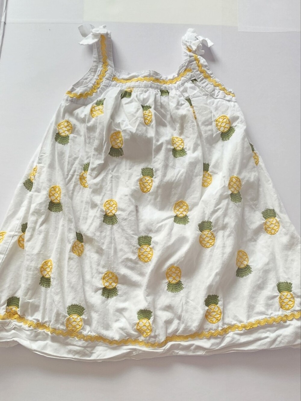 Tommy Bahama White Skirt Yellow Trim Dress